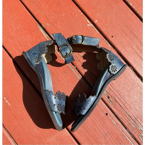 L'artiste Shoes/Spring Step Niarah Sandals Blue Leather Sz EU 39 / US 8, MP $180 - Picture 5 of 10